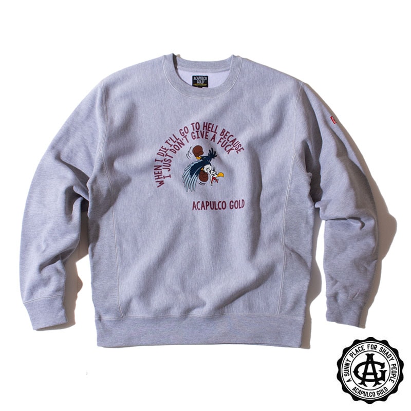 ACAPULCO GOLD/アカプルコ ゴールド】DGAF CREWNECK SWEATSHIRT クルー