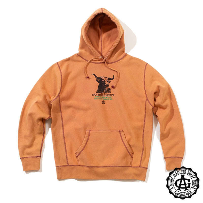 【ACAPULCO GOLD/アカプルコ ゴールド】NO BULLSHIT PULLOVER HOODED SWEATSHIRT パーカー ...