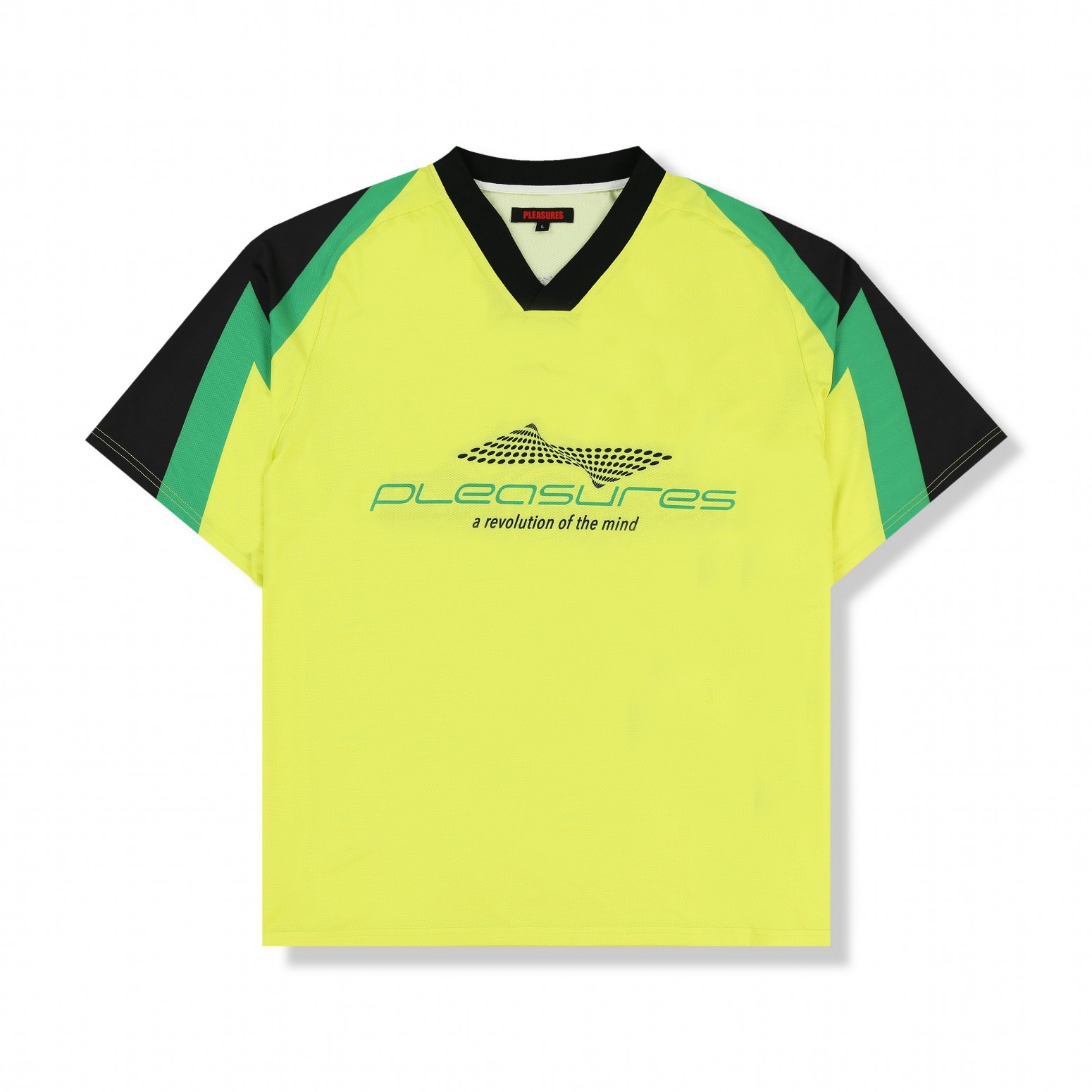 ��PLEASURES/�ץ쥸�㡼����MIND SOCCER JERSEY T����� / LIME
