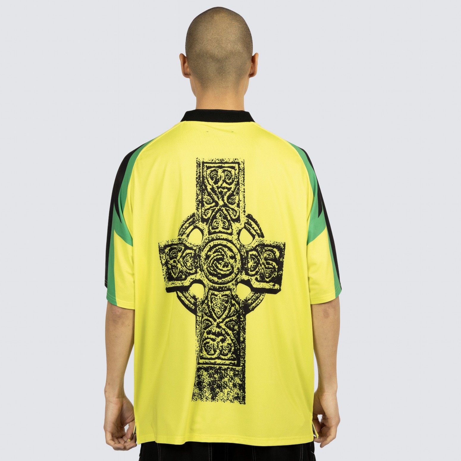 ��PLEASURES/�ץ쥸�㡼����MIND SOCCER JERSEY T����� / LIME