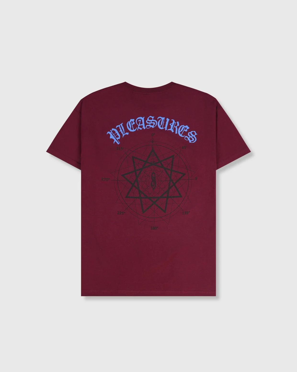 PLEASURES/ץ쥸㡼SLIPKNOT/åץΥåȡCOMPASS T-SHIRT T / BURGUNDY