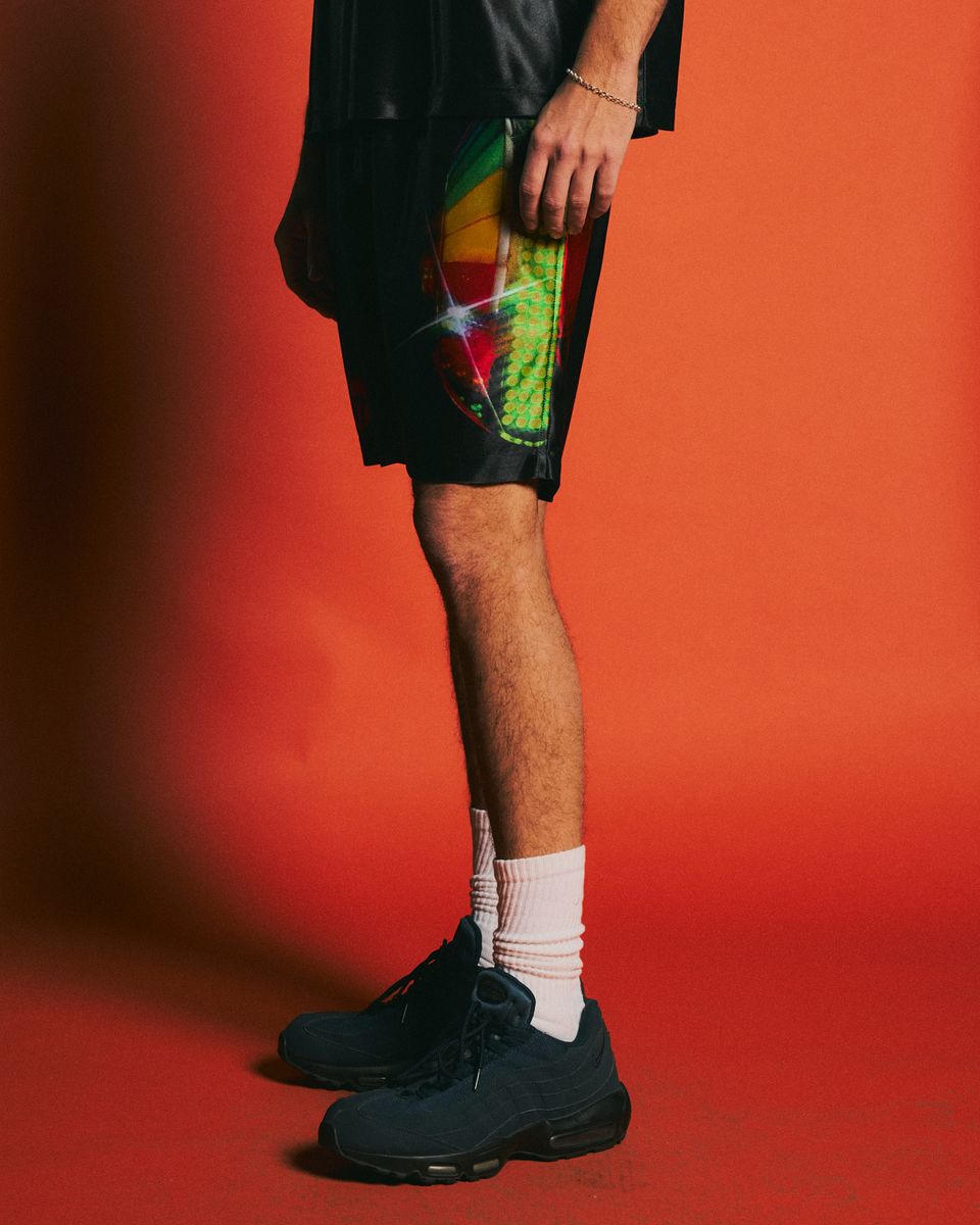 ��PLEASURES/�ץ쥸�㡼����DAFT PUNK/���եȡ��ѥ󥯡�DAFT CLUB SPORT SHORTS ���硼�ȥѥ�� / BLACK