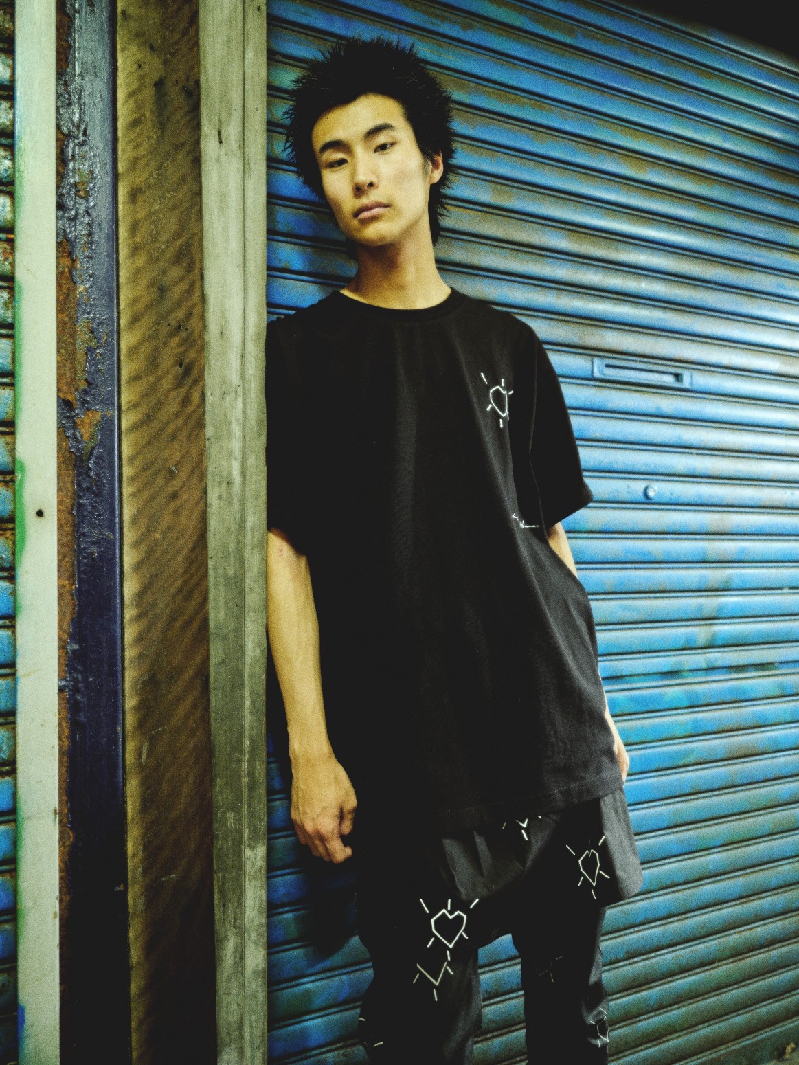 LUTI/롼ƥSANTO CORAZON S/S KNIT T / BLACK