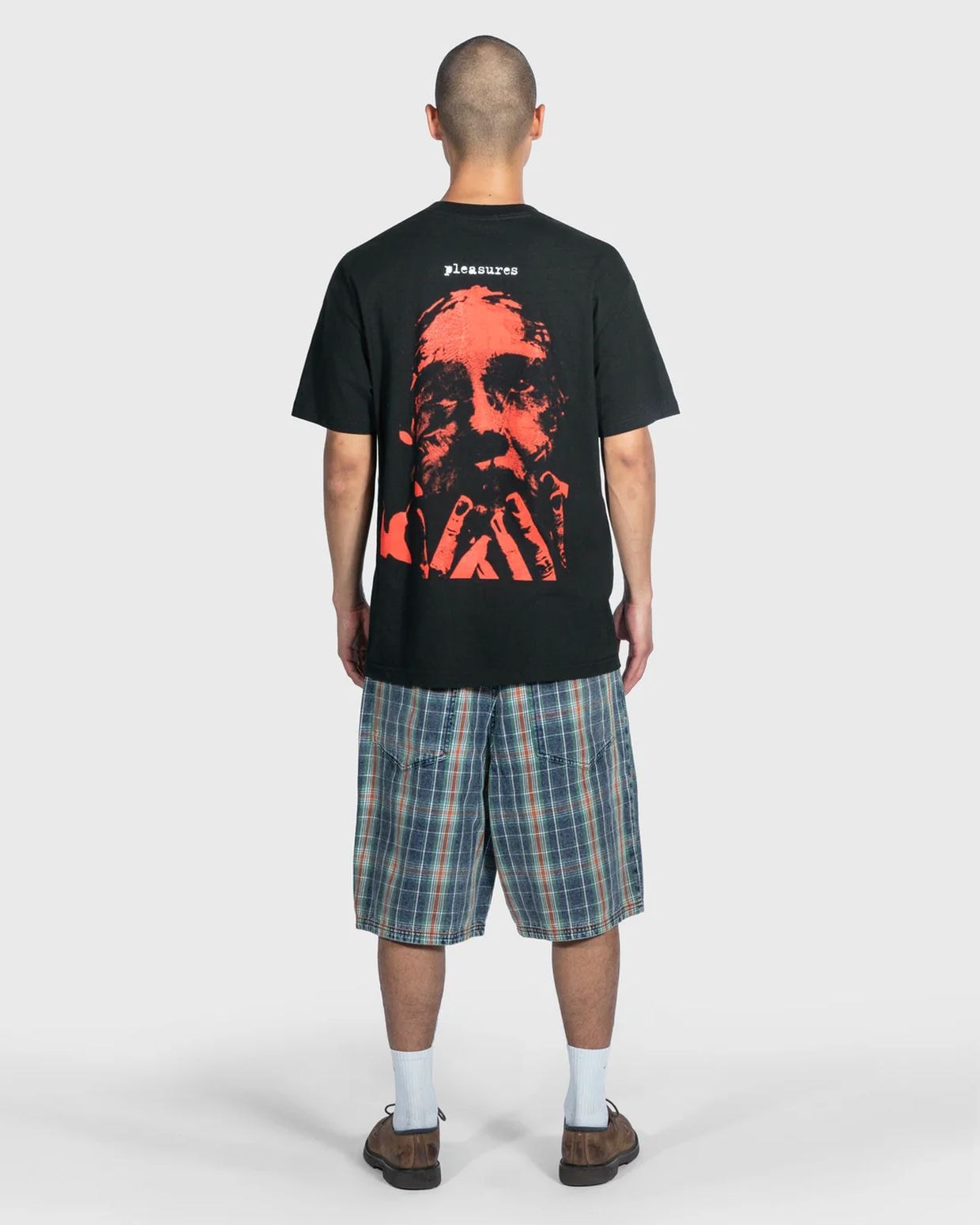 PLEASURES/ץ쥸㡼SLIPKNOT/åץΥåȡFACE T-SHIRT T / BLACK