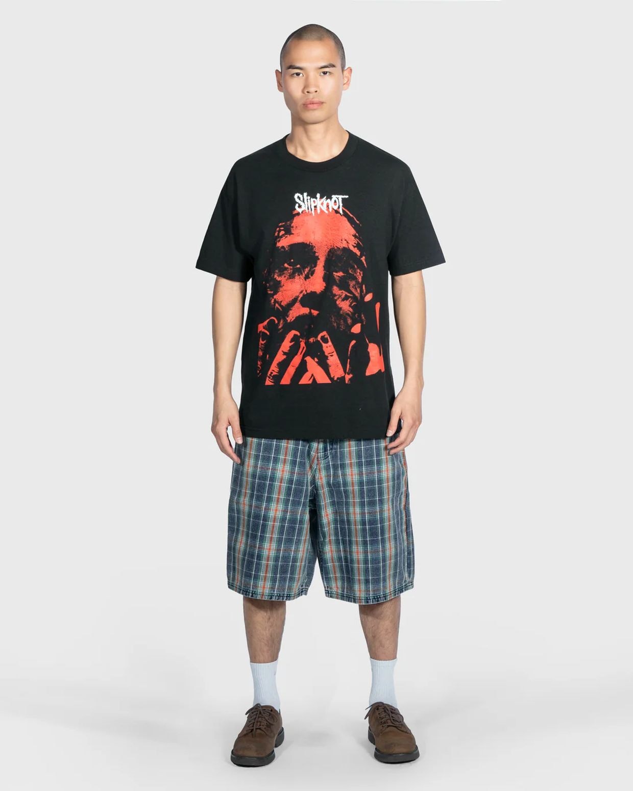 PLEASURES/ץ쥸㡼SLIPKNOT/åץΥåȡFACE T-SHIRT T / BLACK