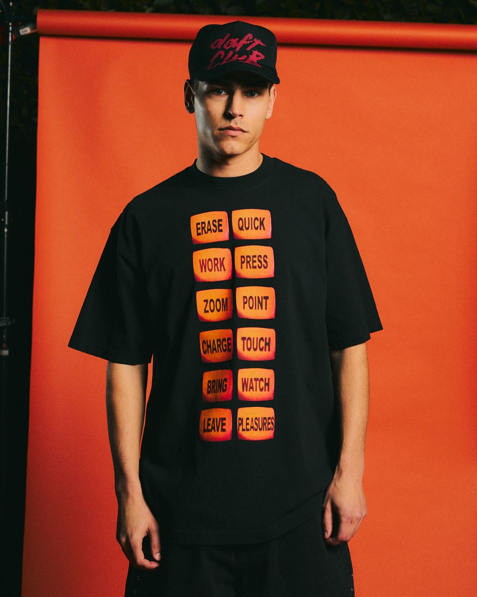 ��PLEASURES/�ץ쥸�㡼����DAFT PUNK/���եȡ��ѥ󥯡�TECHNOLOGIC T-SHIRT T����� / BLACK