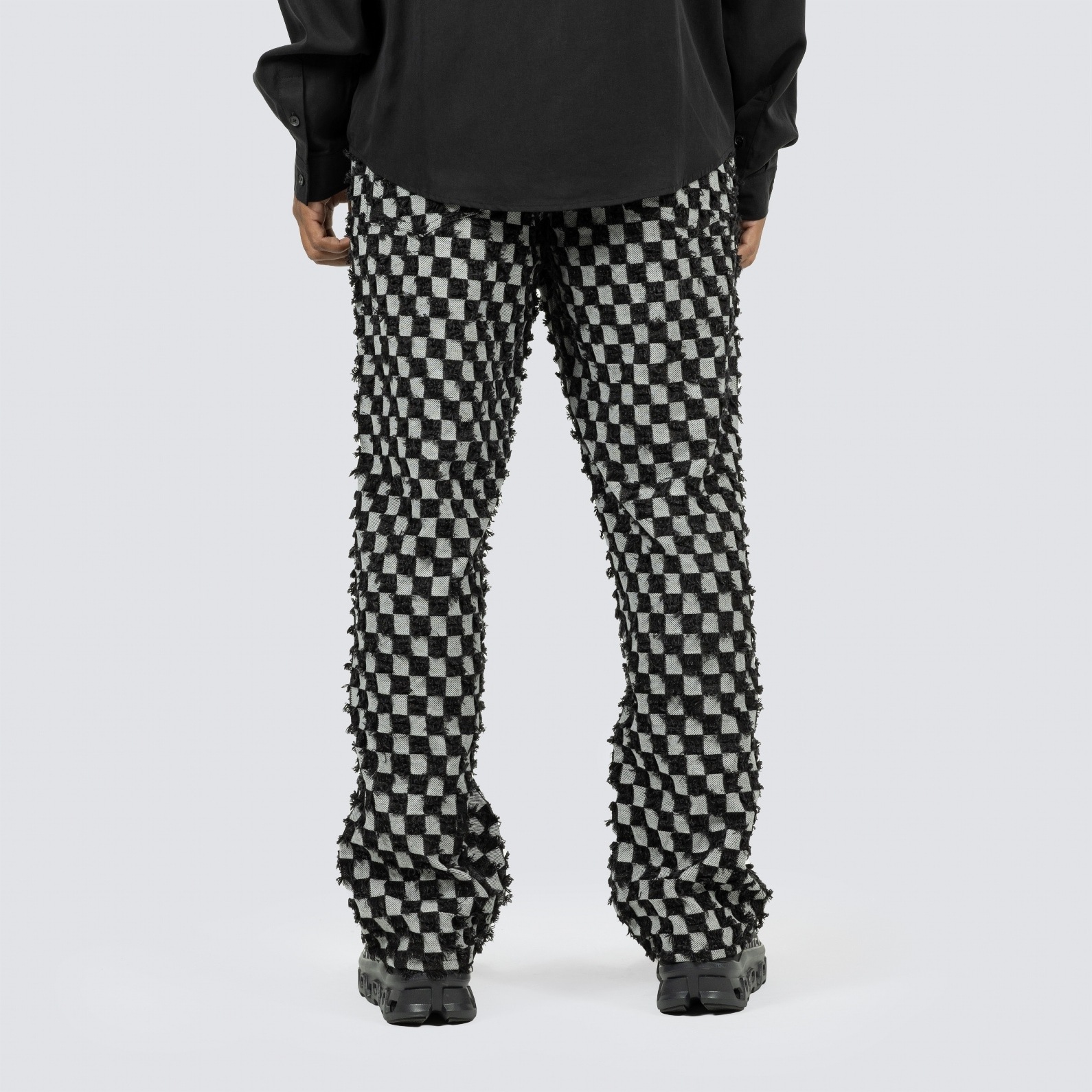 PLEASURES/ץ쥸㡼CURFEW CHECKER WORK PANTS ѥ / BLACK ֥å