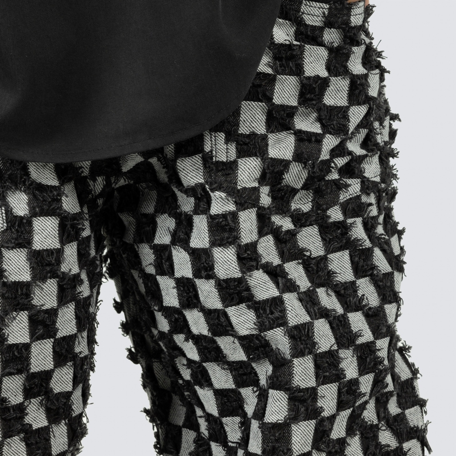 PLEASURES/ץ쥸㡼CURFEW CHECKER WORK PANTS ѥ / BLACK ֥å