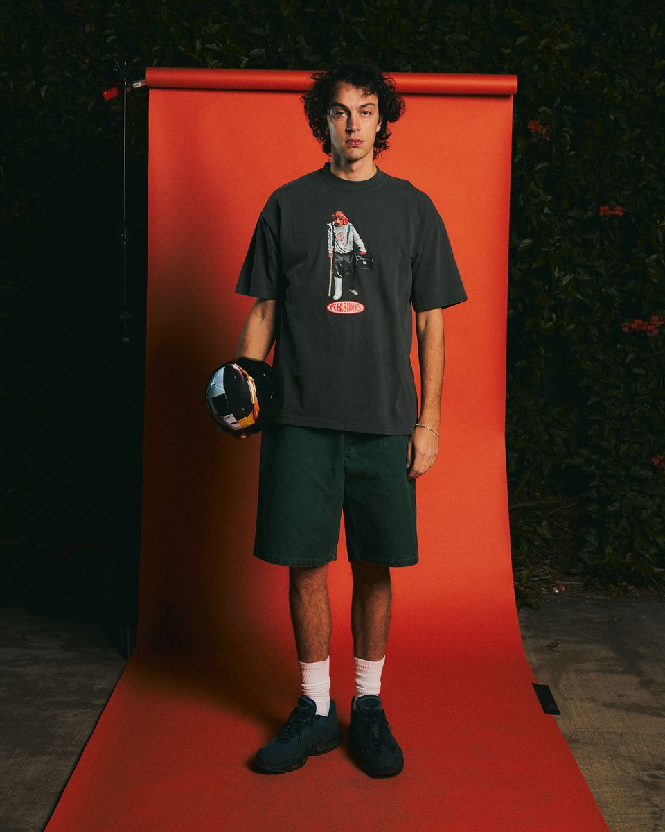 ��PLEASURES/�ץ쥸�㡼����DAFT PUNK/���եȡ��ѥ󥯡�DA FUNK T-SHIRT T����� / FADED BLACK