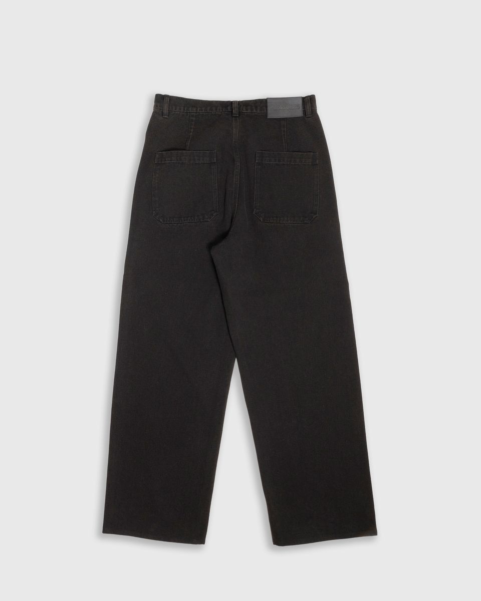 ��PLEASURES/�ץ쥸�㡼����OIL BAGGY JEANS �ǥ˥�ѥ�� / DARK BROWN