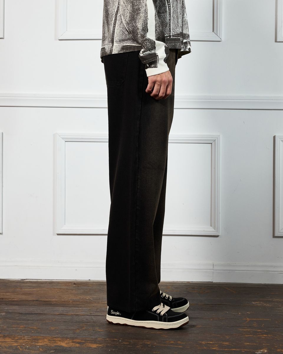 ��PLEASURES/�ץ쥸�㡼����OIL BAGGY JEANS �ǥ˥�ѥ�� / DARK BROWN