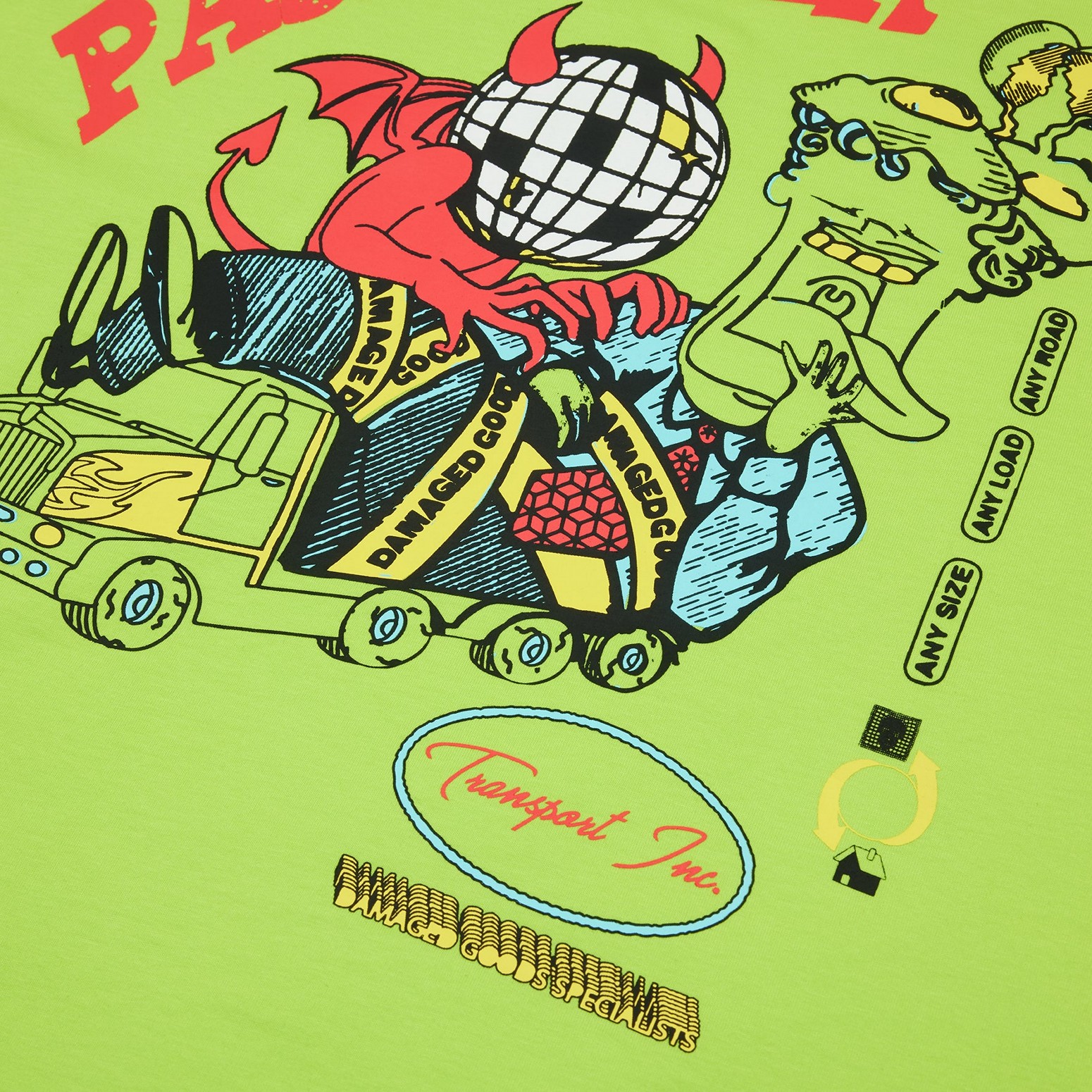 PAS DE MER/ѥɥTRANSPORT TEE T / ACID GREEN