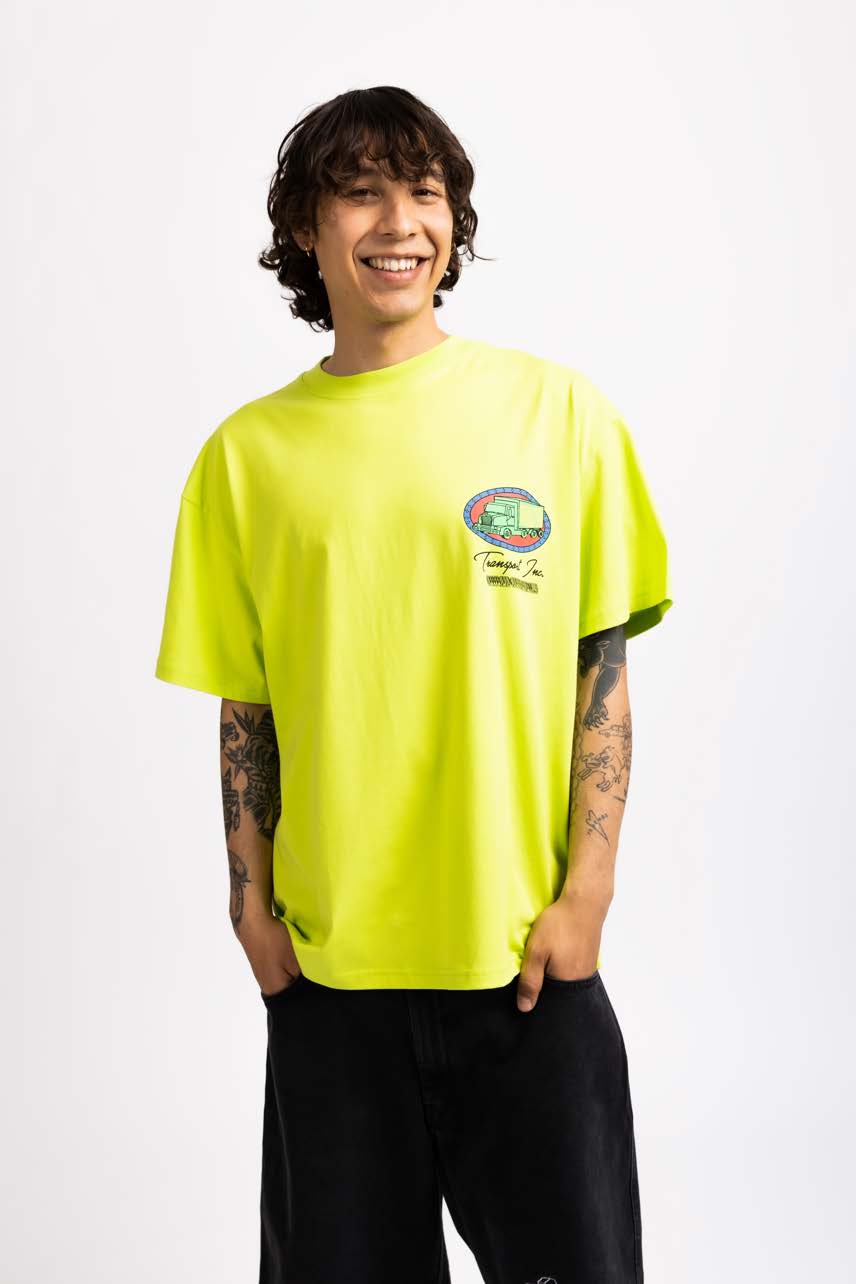 PAS DE MER/ѥɥTRANSPORT TEE T / ACID GREEN