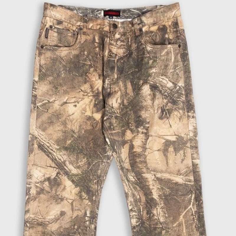 ��PLEASURES/�ץ쥸�㡼����HENDRIX FLARE JEANS �ǥ˥�ѥ�� / BROWN TREE