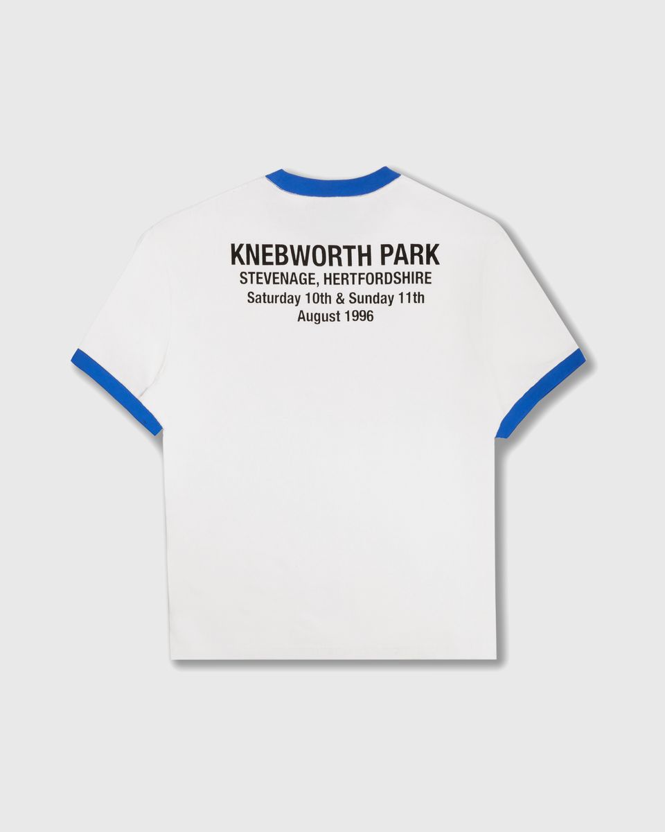 ��PLEASURES/�ץ쥸�㡼����OASIS��1996 RINGER SHIRT T����� / WHITE