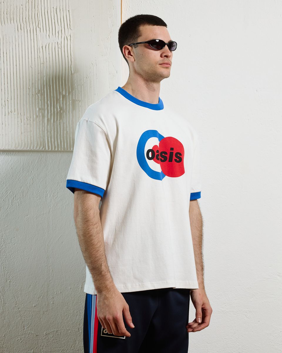 ��PLEASURES/�ץ쥸�㡼����OASIS��1996 RINGER SHIRT T����� / WHITE