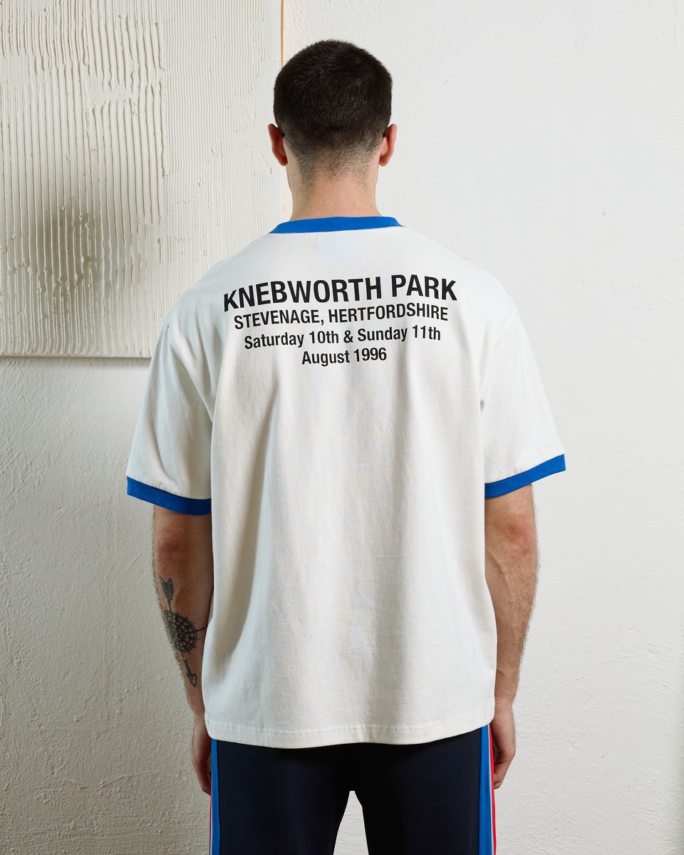 ��PLEASURES/�ץ쥸�㡼����OASIS��1996 RINGER SHIRT T����� / WHITE