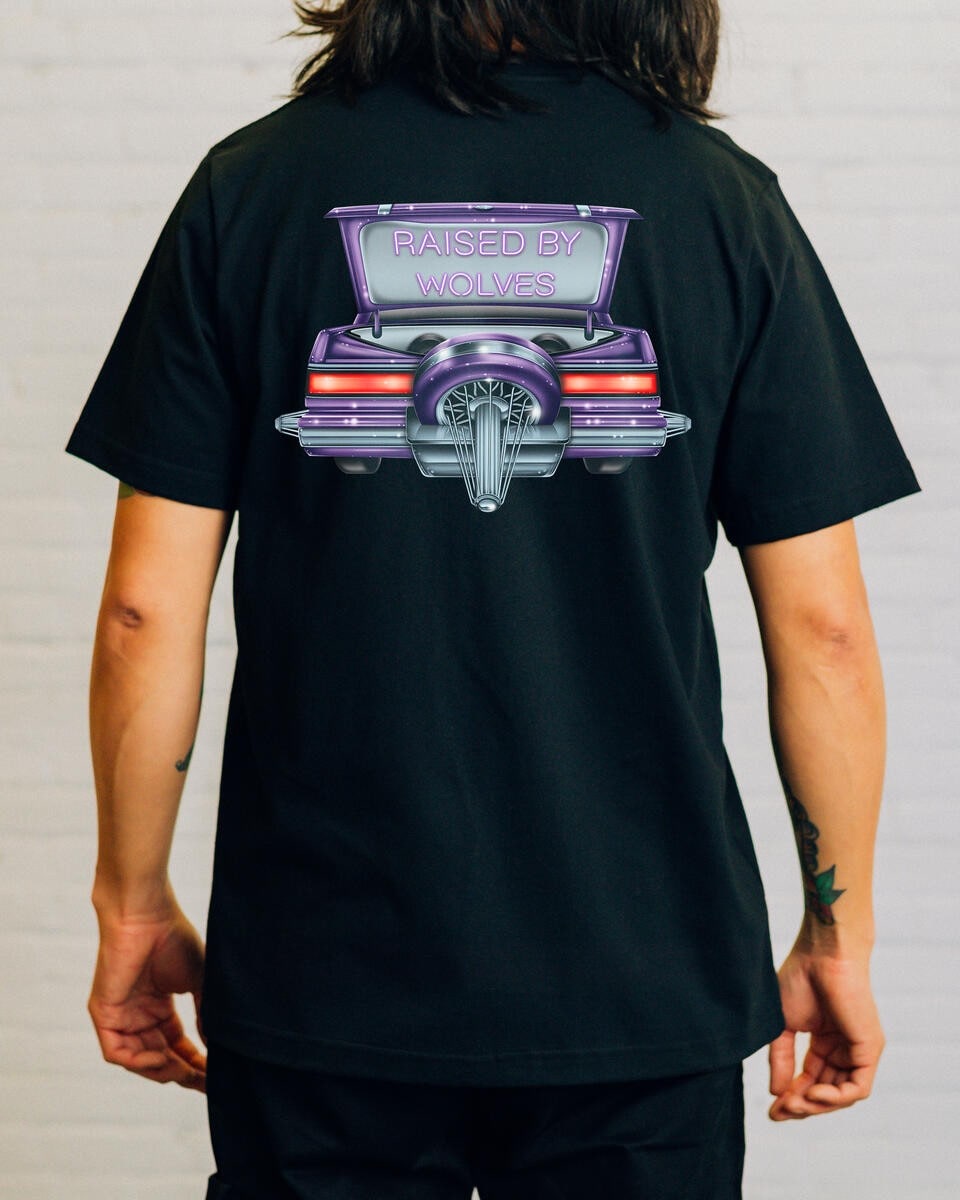 RAISED BY WOLVES/쥤ɥХ֥SLAB TEE T / BLACK