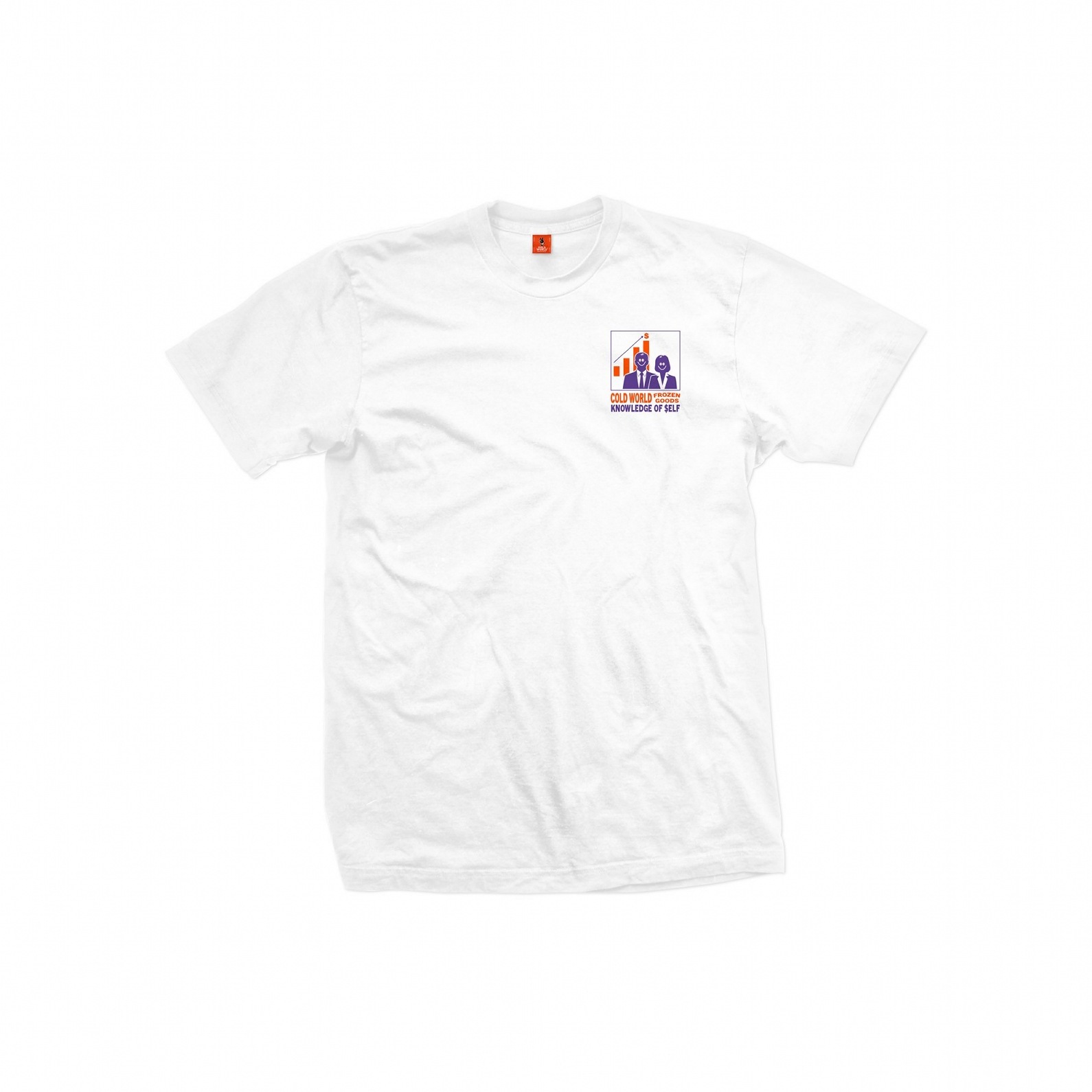 ��COLD WORLD FROZEN GOODS/������ɥ��ɥե������󥰥å���INVESTMENT T-SHIRT �ԥ���� / WHITE �ۥ磻�� ��