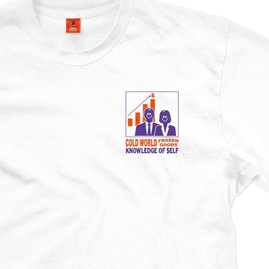 ��COLD WORLD FROZEN GOODS/������ɥ��ɥե������󥰥å���INVESTMENT T-SHIRT �ԥ���� / WHITE �ۥ磻�� ��
