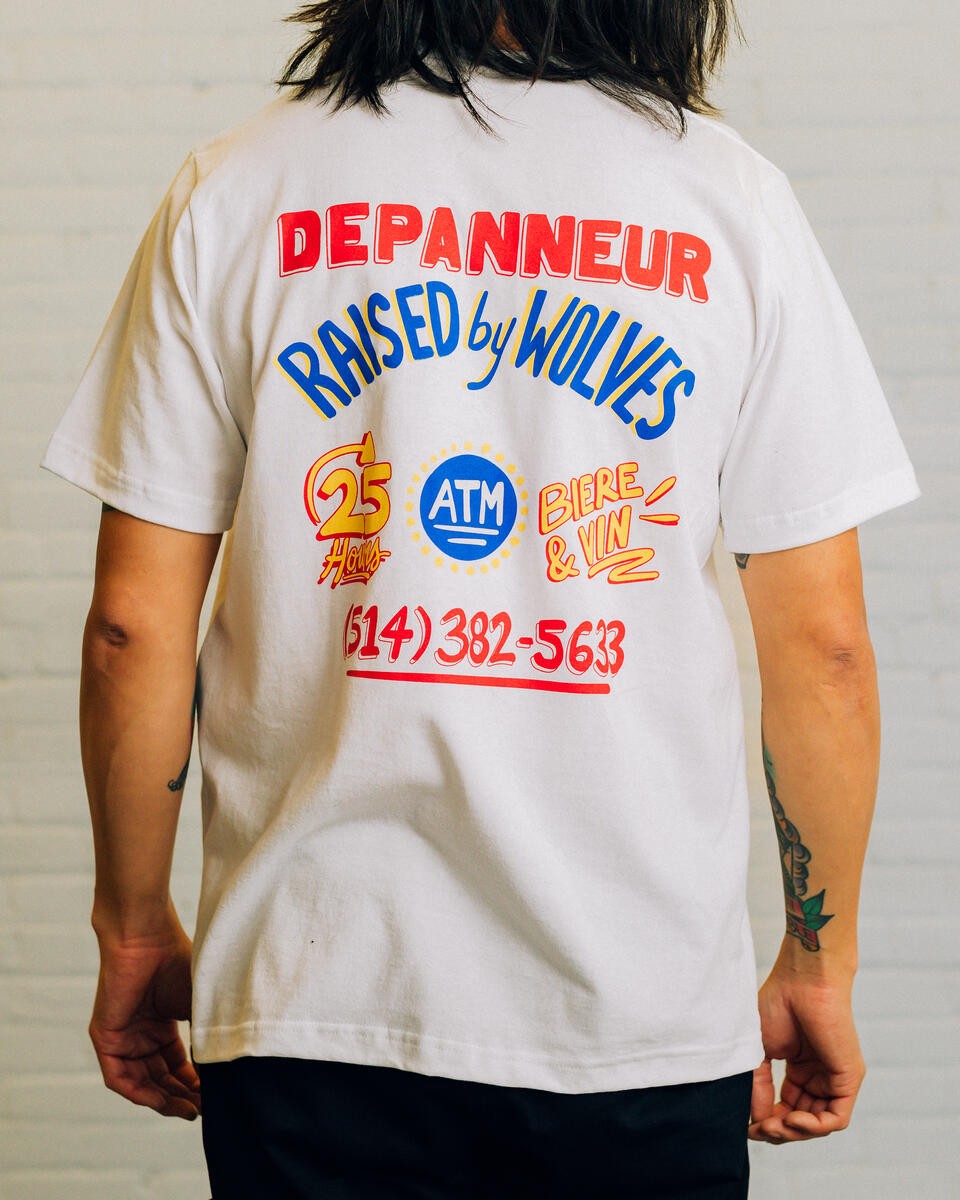 RAISED BY WOLVES/쥤ɥХ֥DEPANNEUR TEE T / WHITE