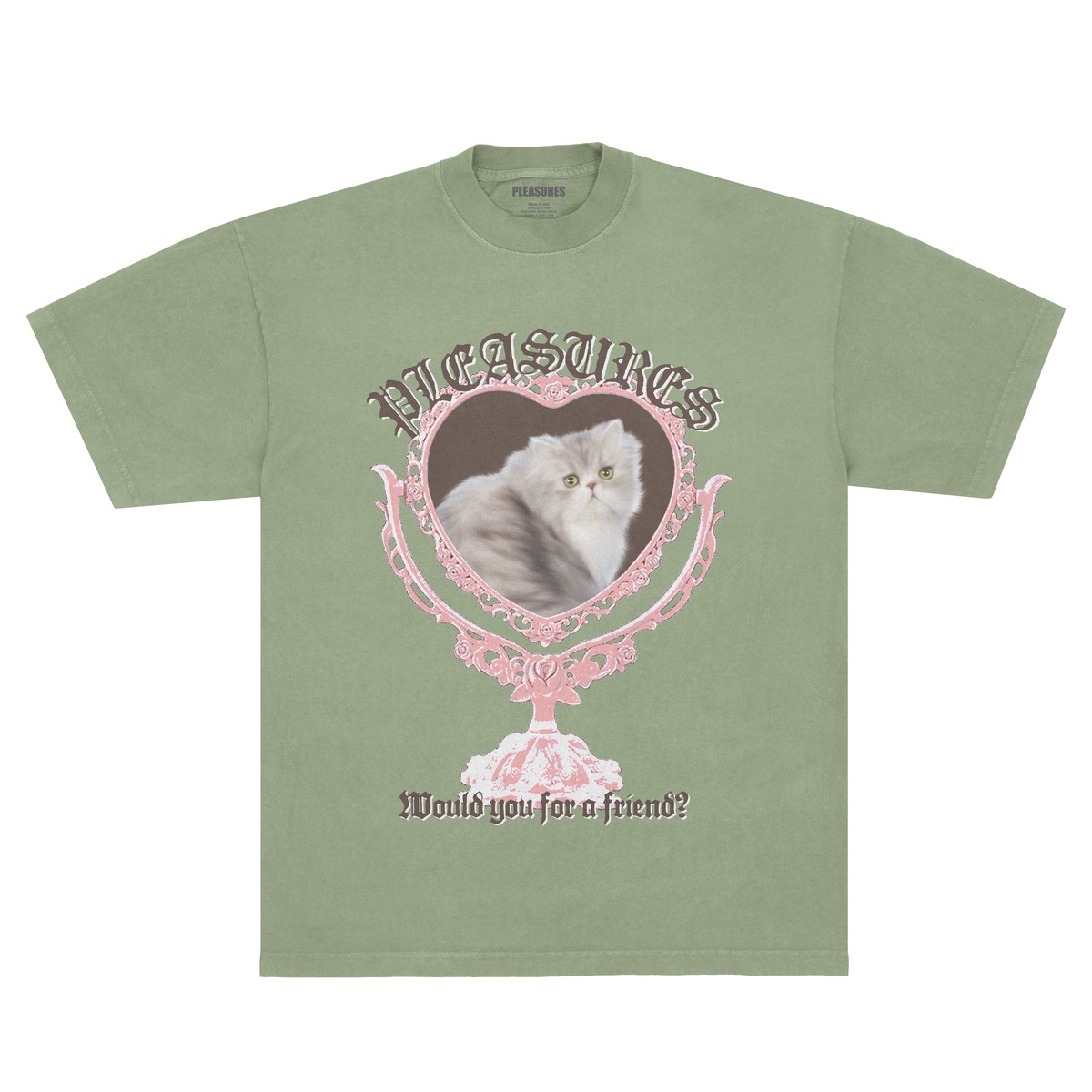 ��PLEASURES/�ץ쥸�㡼����MIRROR T-SHIRT T����� / DESERT GREEN