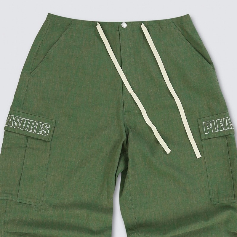 PLEASURES/ץ쥸㡼VISITOR WIDE FIT CARGO PANTS ѥ / GREEN ꡼