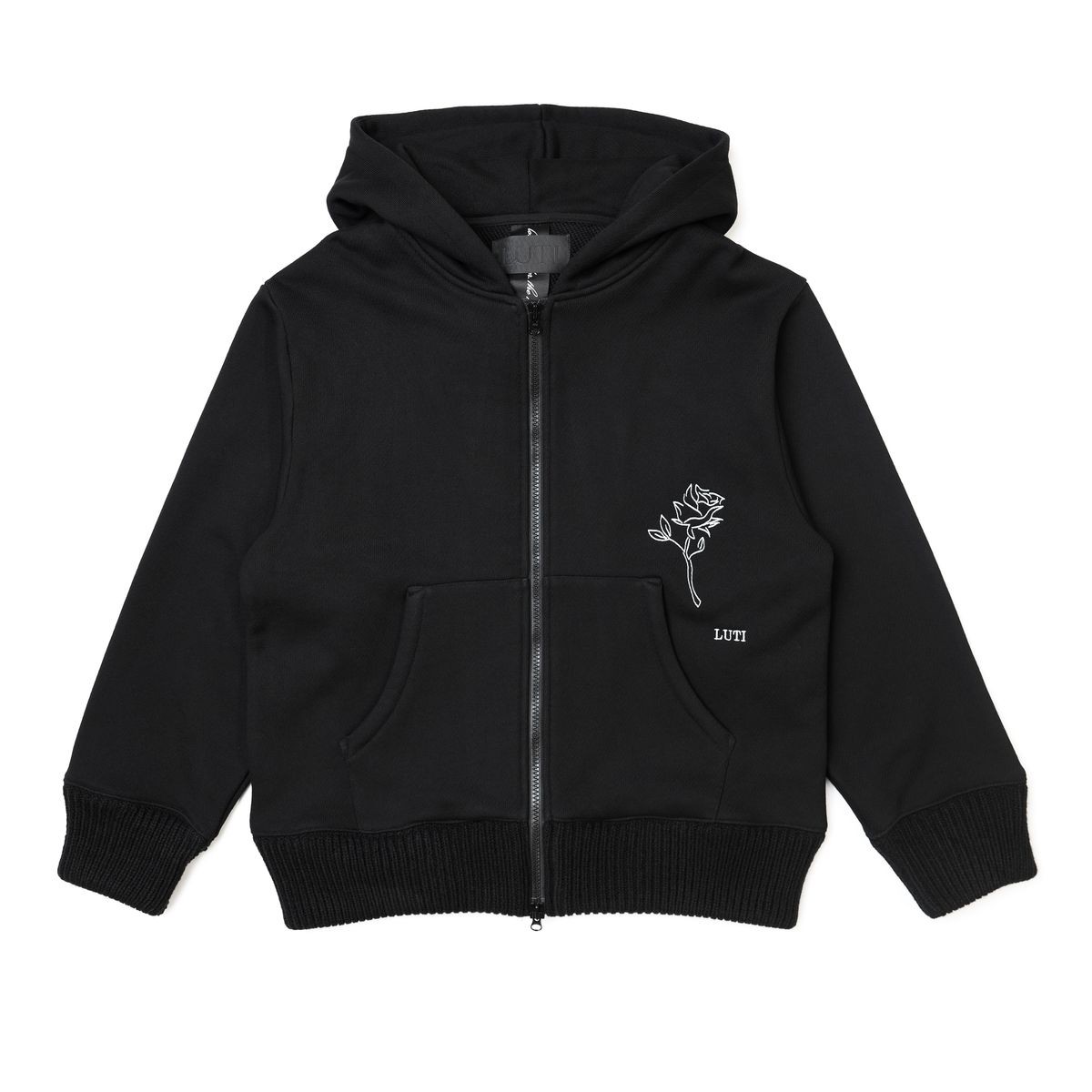 LUTI/롼ƥROSA DUAL ZIP HOODIE ѡ / BLACK