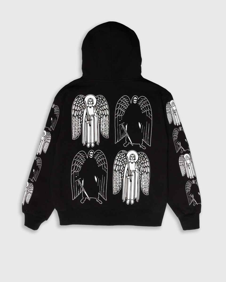 ��PLEASURES/�ץ쥸�㡼����ANGEL DEMON HOODIE �ѡ����� / BLACK