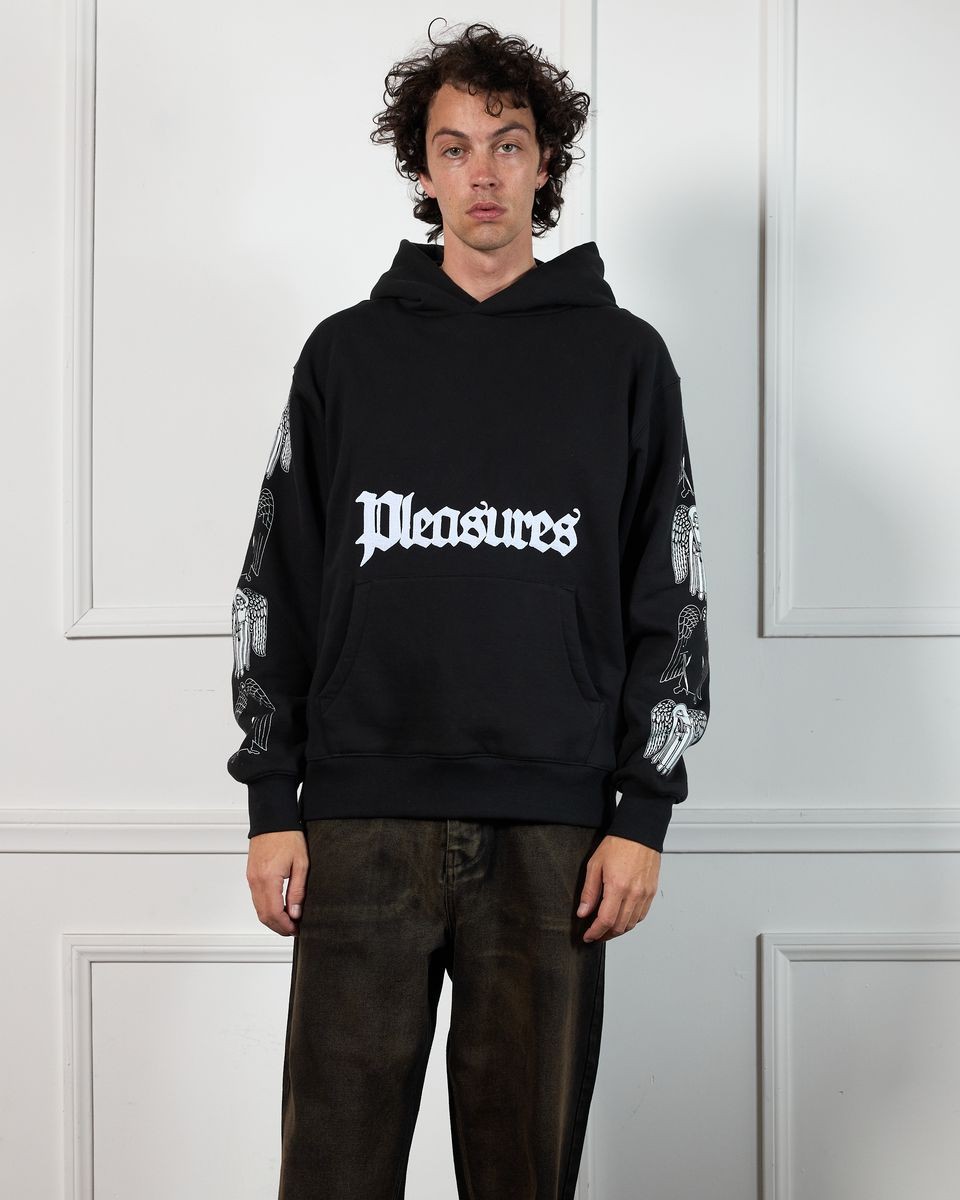 ��PLEASURES/�ץ쥸�㡼����ANGEL DEMON HOODIE �ѡ����� / BLACK