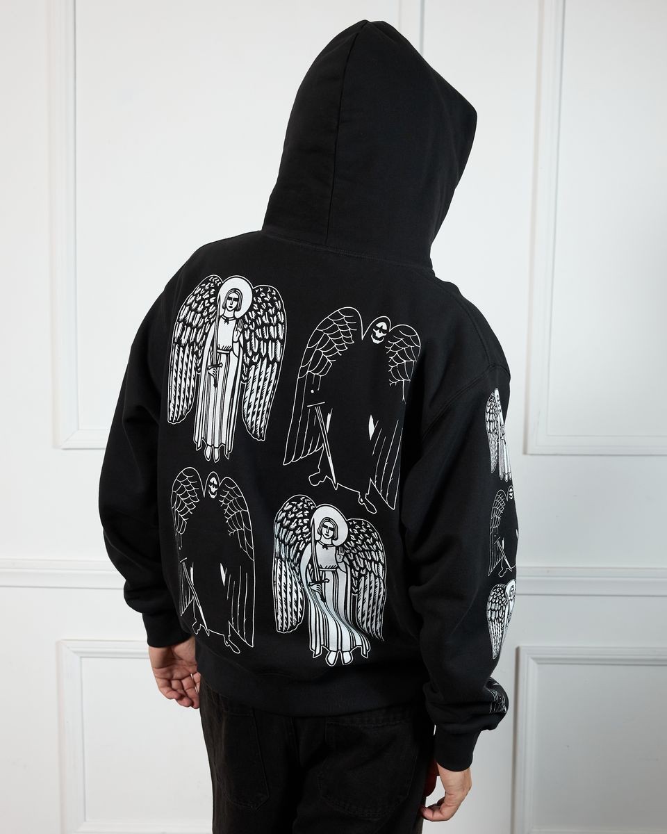 ��PLEASURES/�ץ쥸�㡼����ANGEL DEMON HOODIE �ѡ����� / BLACK