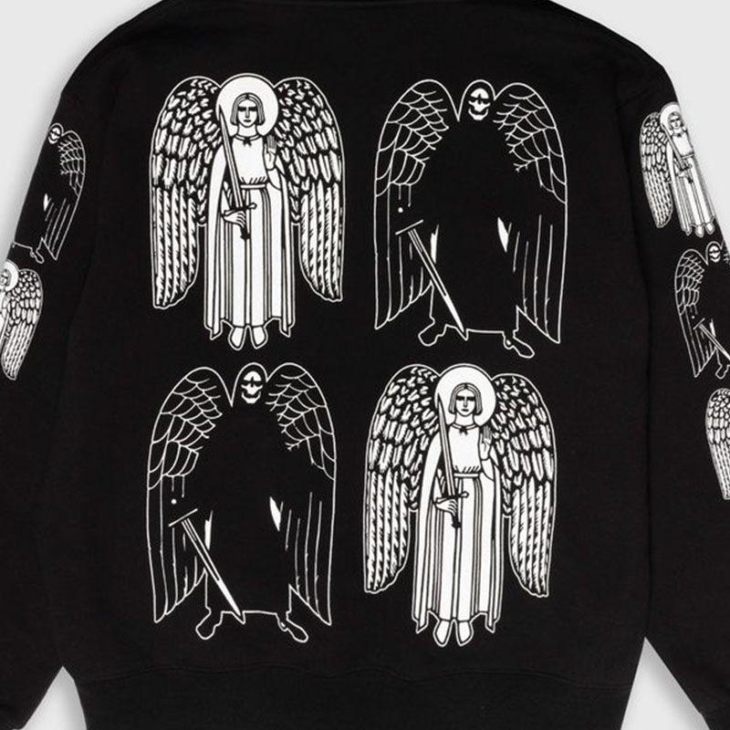 ��PLEASURES/�ץ쥸�㡼����ANGEL DEMON HOODIE �ѡ����� / BLACK