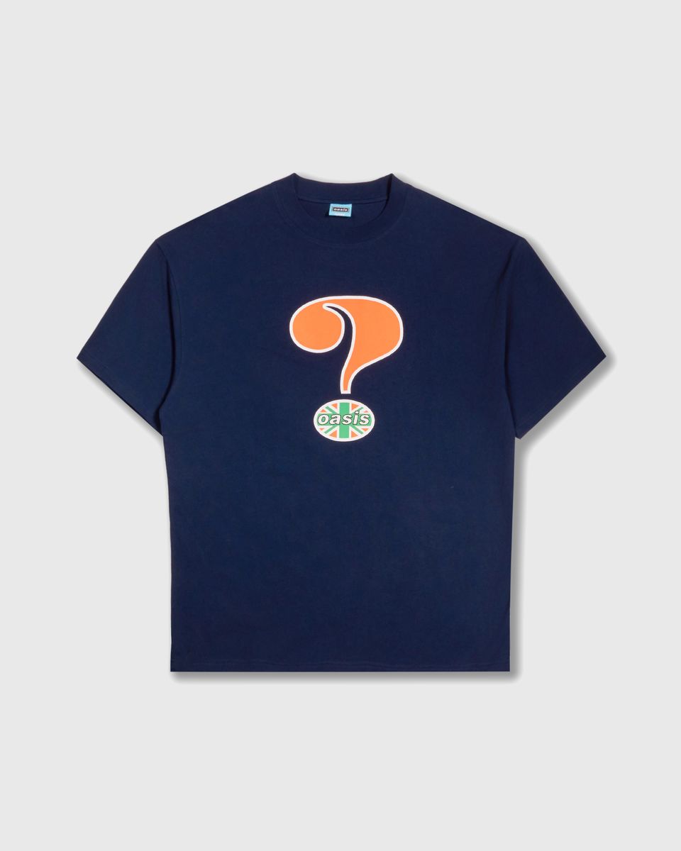 ��PLEASURES/�ץ쥸�㡼����OASIS��QUESTION MARK T-SHIRT T����� / NAVY