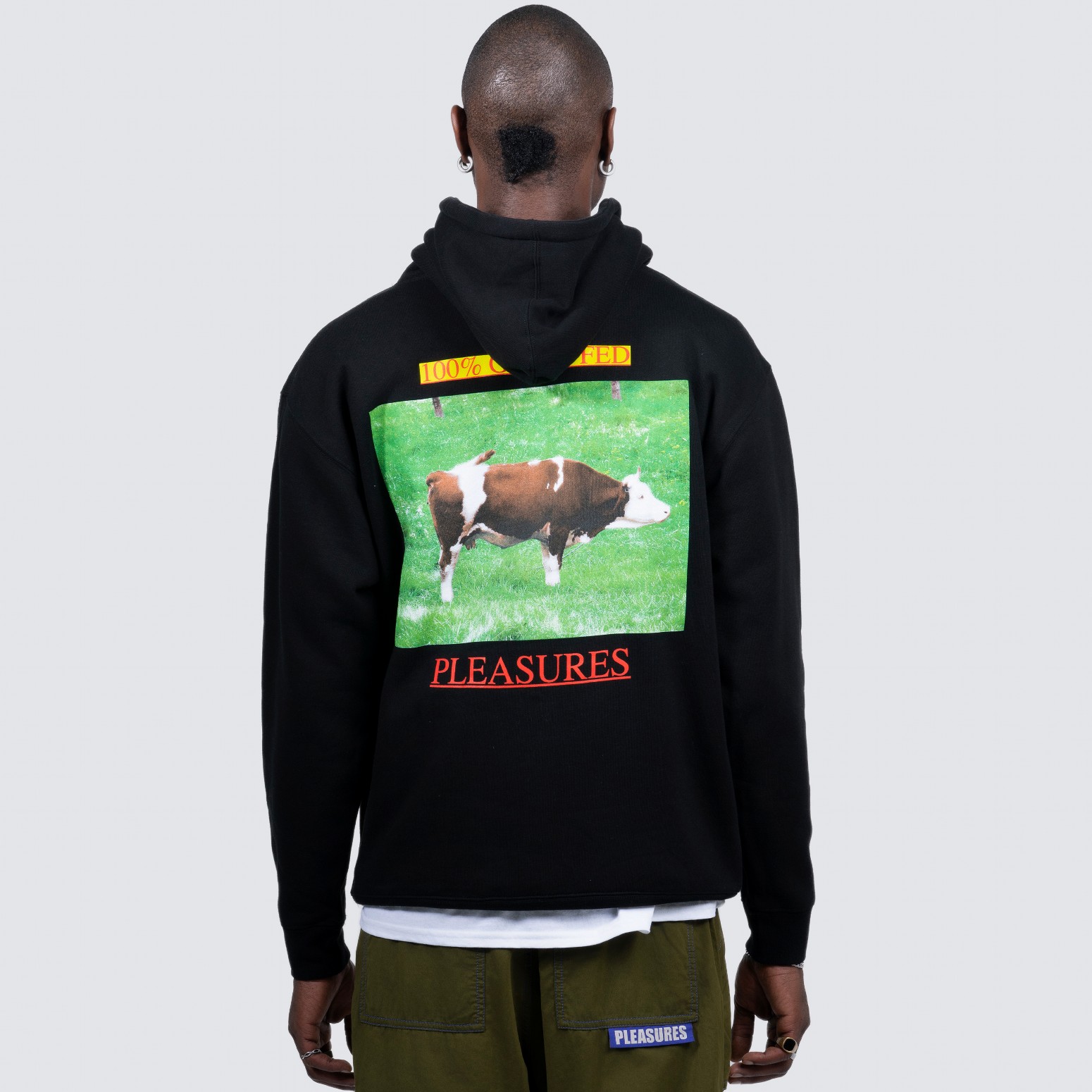 ��PLEASURES/�ץ쥸�㡼����GRASS FED HOODIE �ѡ����� / BLACK