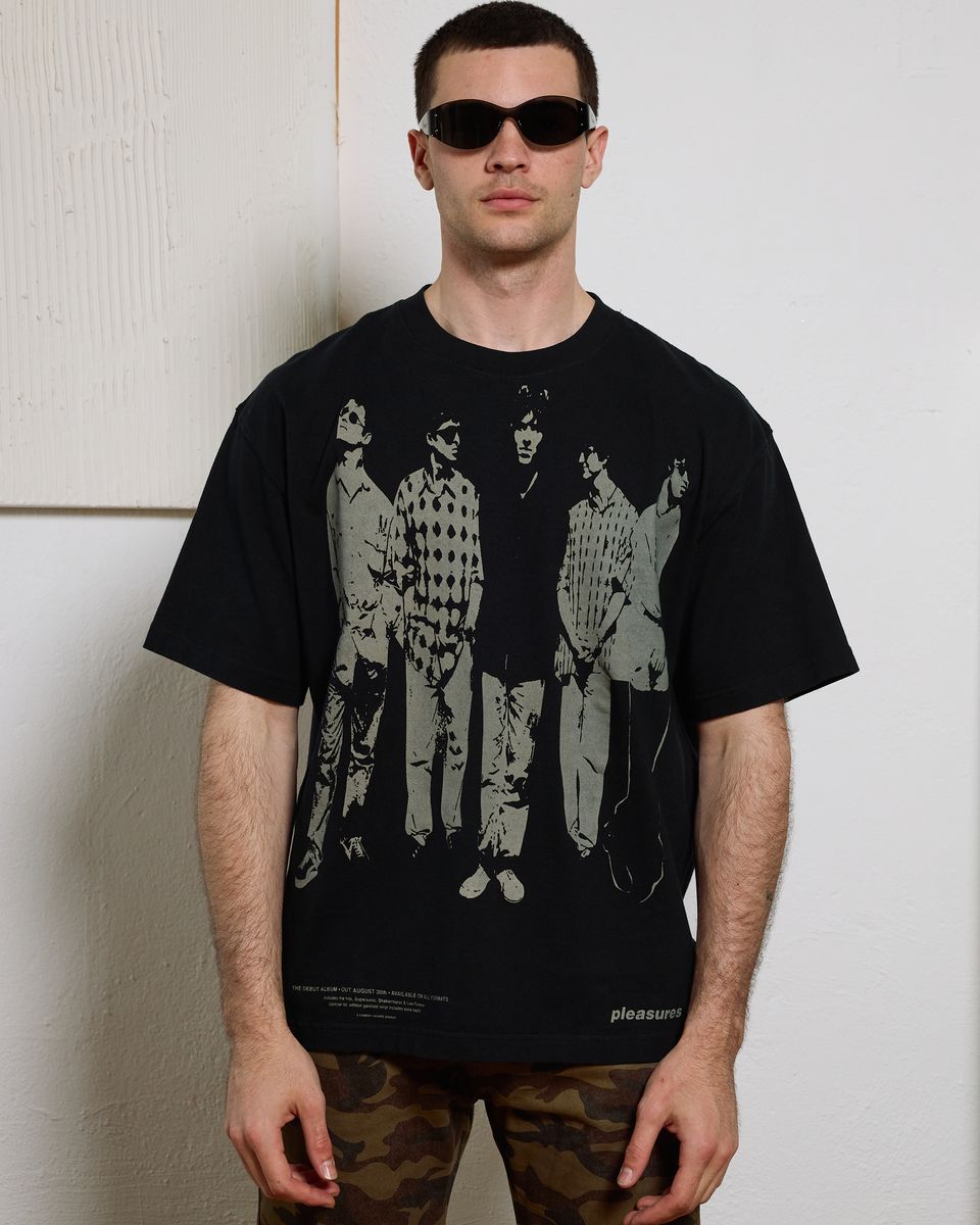 ��PLEASURES/�ץ쥸�㡼����OASIS��DEFINITELY HEAVYWEIGHT SHIRT T����� / FADED BLACK