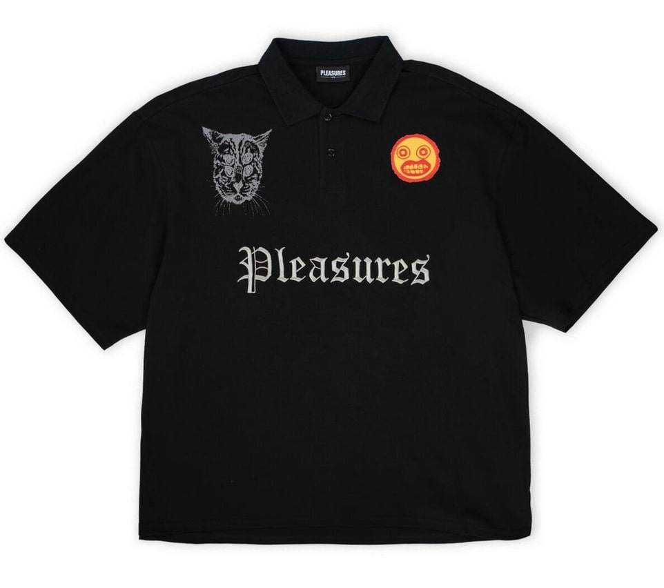 PLEASURES/ץ쥸㡼WYATT POLO ݥ / BLACK ֥å