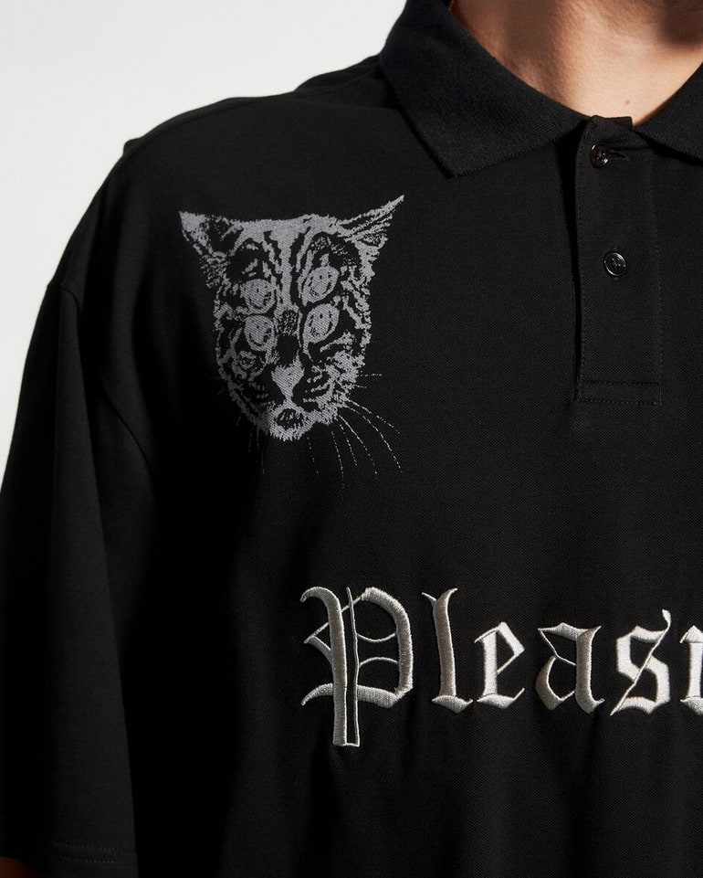 PLEASURES/ץ쥸㡼WYATT POLO ݥ / BLACK ֥å