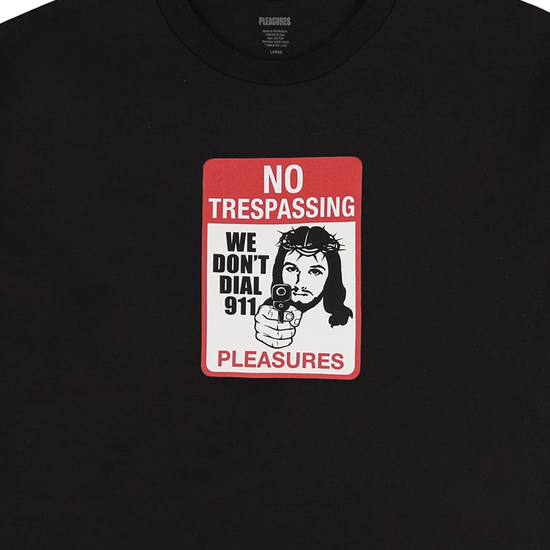 PLEASURES/ץ쥸㡼TRESPASS T-SHIRT T / BLACK