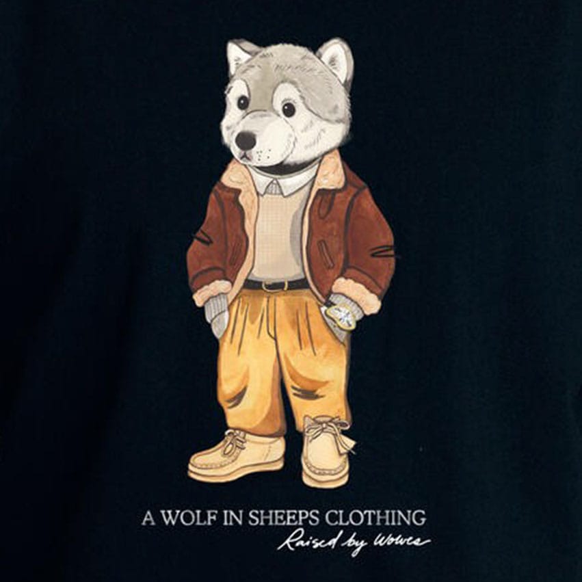 ��RAISED BY WOLVES/�쥤���ɥХ�����֥���SHEEP'S CLOTHING TEE T����� / BLACK