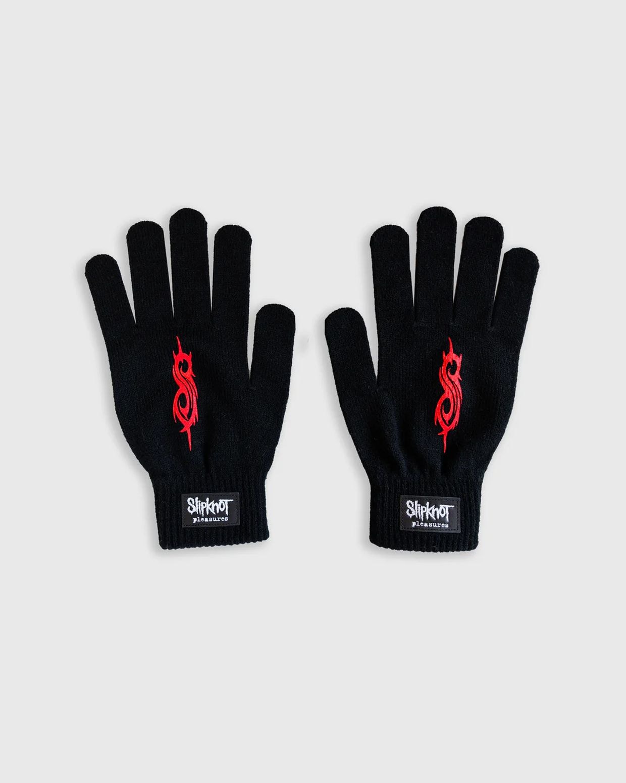 ��PLEASURES/�ץ쥸�㡼����SLIPKNOT/����åץΥåȡ�CULT KNIT GLOVES �������� / BLACK