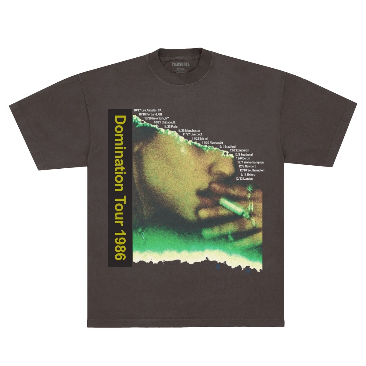 ��PLEASURES/�ץ쥸�㡼����DOMINATION T-SHIRT T����� / BROWN