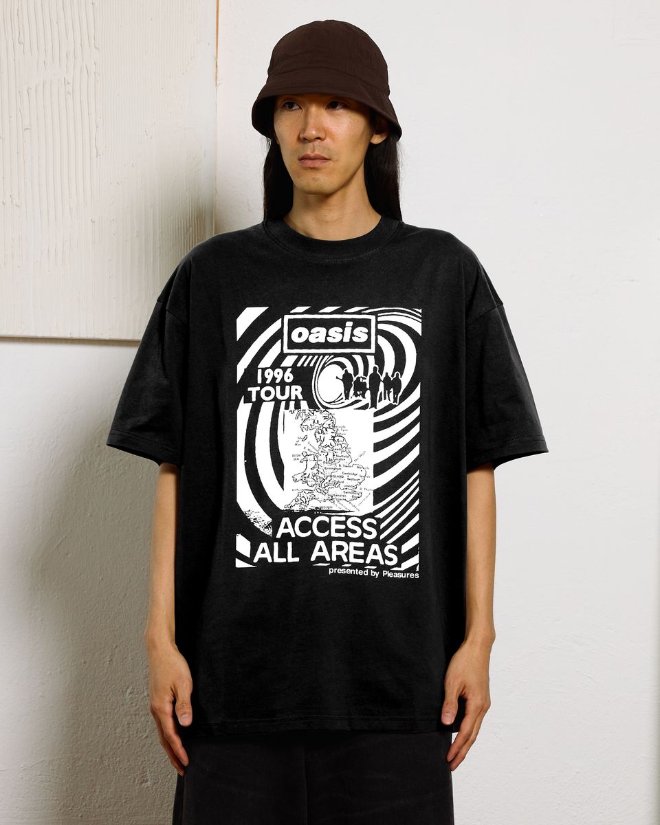 ��PLEASURES/�ץ쥸�㡼����OASIS��ALL ACCESS T-SHIRT T����� / BLACK