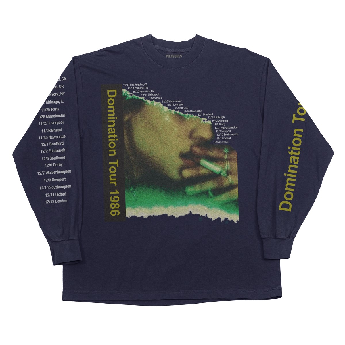 ��PLEASURES/�ץ쥸�㡼����DOMINATION LONG SLEEVE ĹµT����� / NAVY
