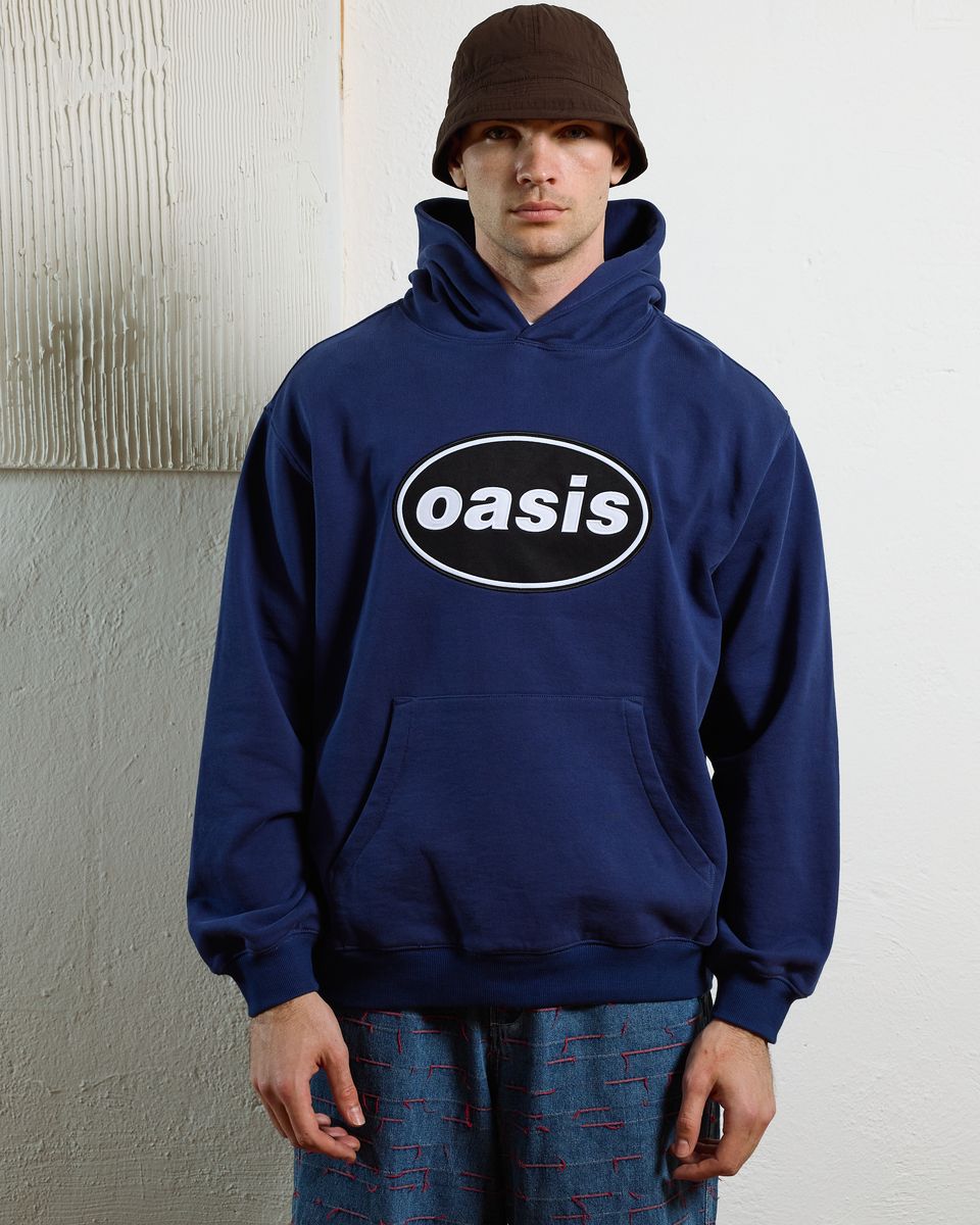 ��PLEASURES/�ץ쥸�㡼����OASIS��KNEBWORTH HOODIE �ѡ����� / NAVY