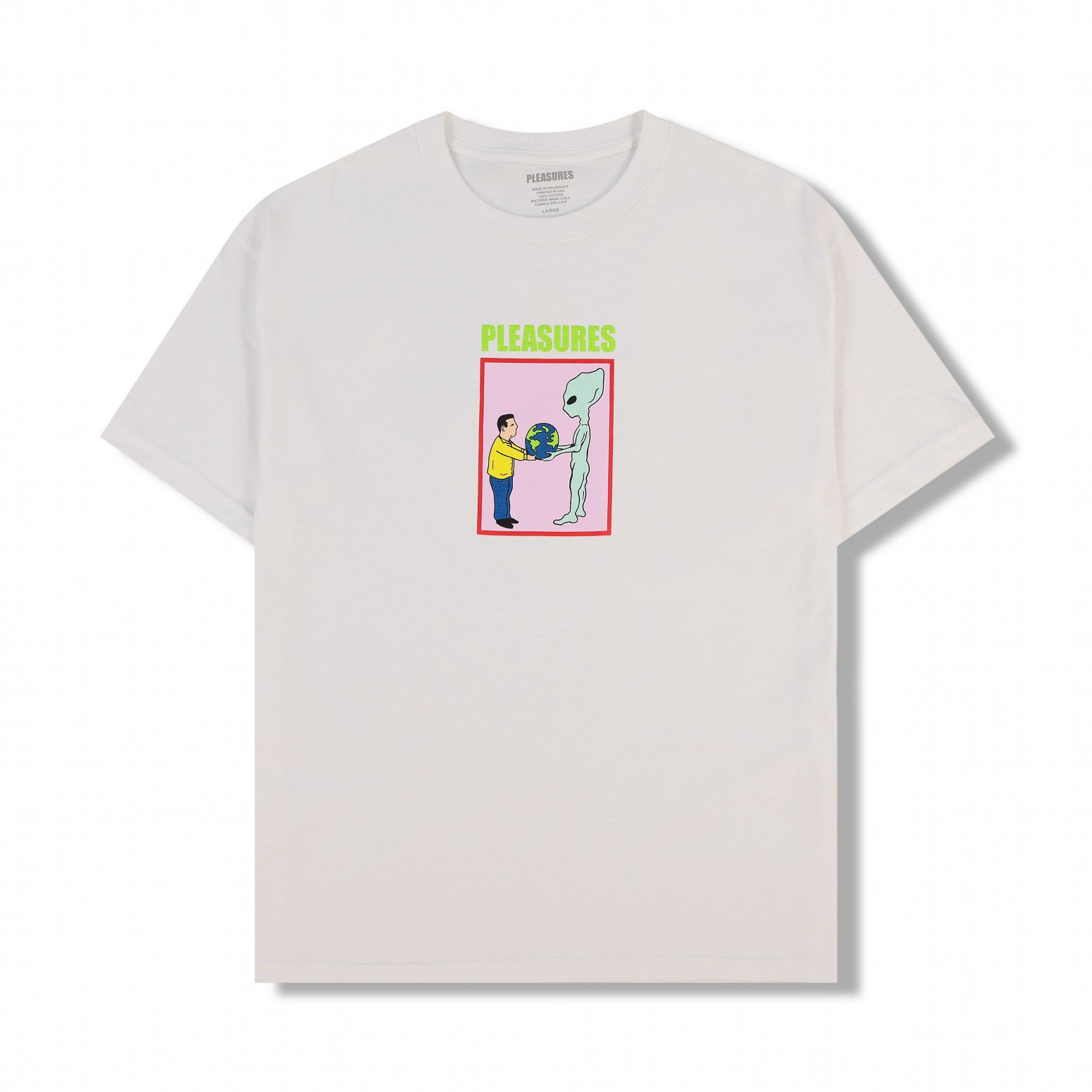 PLEASURES/ץ쥸㡼GIFT T-SHIRT T / WHITE