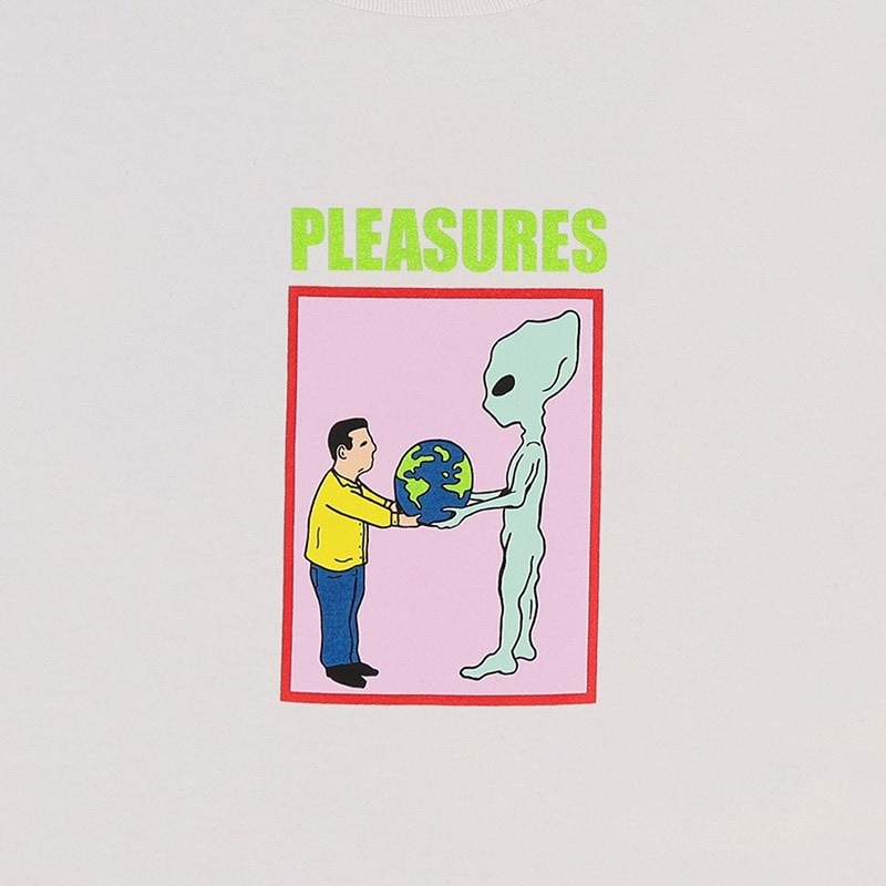 ��PLEASURES/�ץ쥸�㡼����GIFT T-SHIRT T����� / WHITE