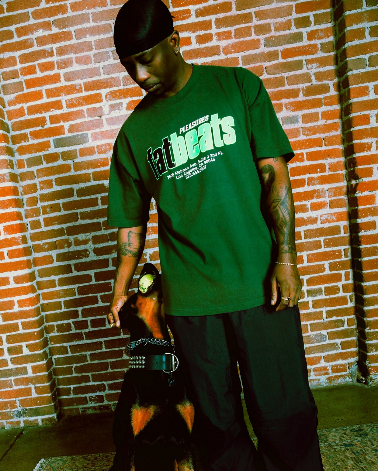 PLEASURES/ץ쥸㡼FAT BEATSMELROSE T-SHIRT T / IVY