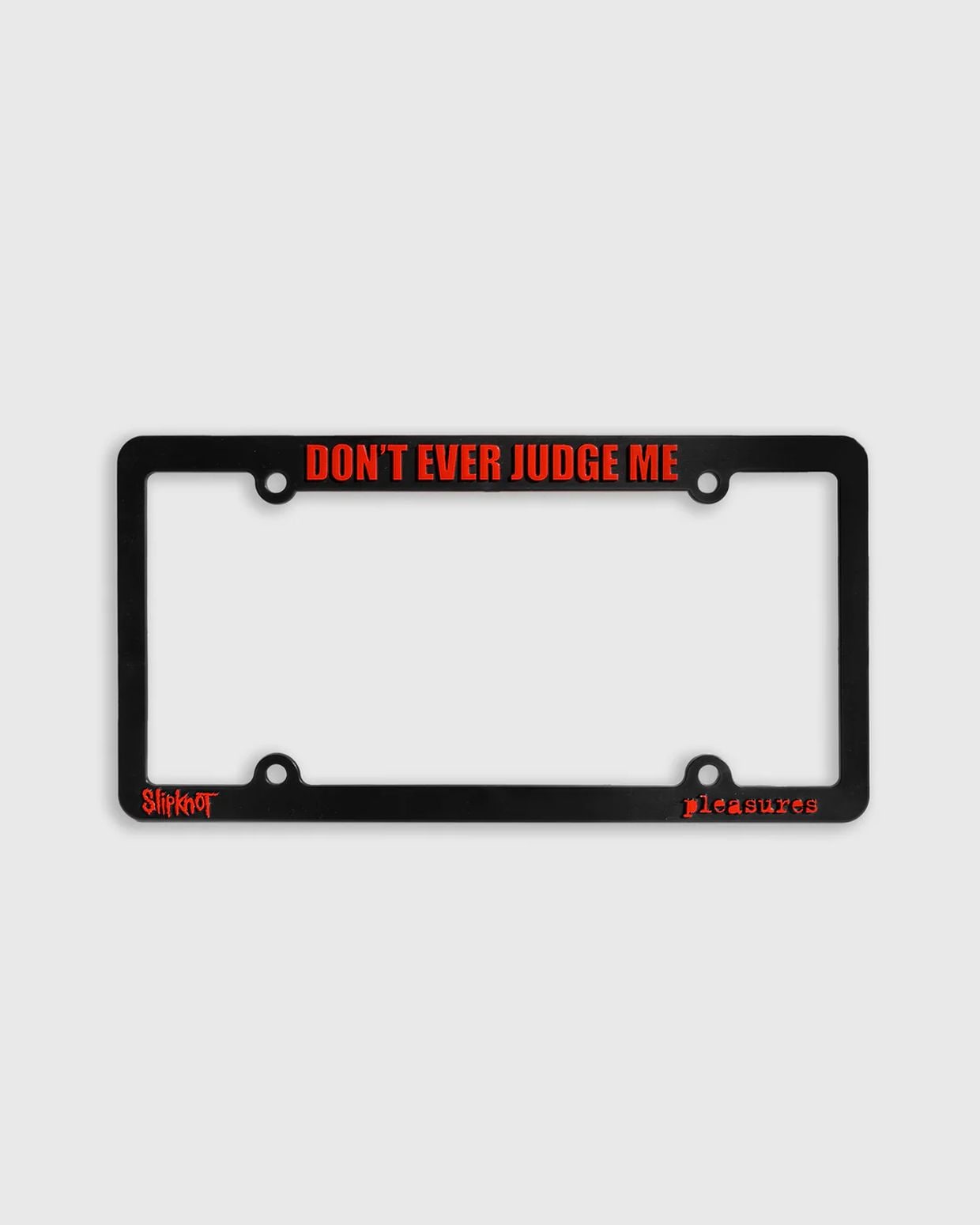��PLEASURES/�ץ쥸�㡼����SLIPKNOT/����åץΥåȡ�JUDGE LICENSE PLATE FRAME �ץ졼�ȥե졼�� / BLACK
