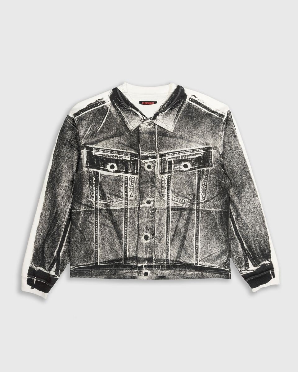 ��PLEASURES/�ץ쥸�㡼����TRUCKER HEAVYWEIGHT LONG SLEEVE SHIRT ĹµT����� / BONE