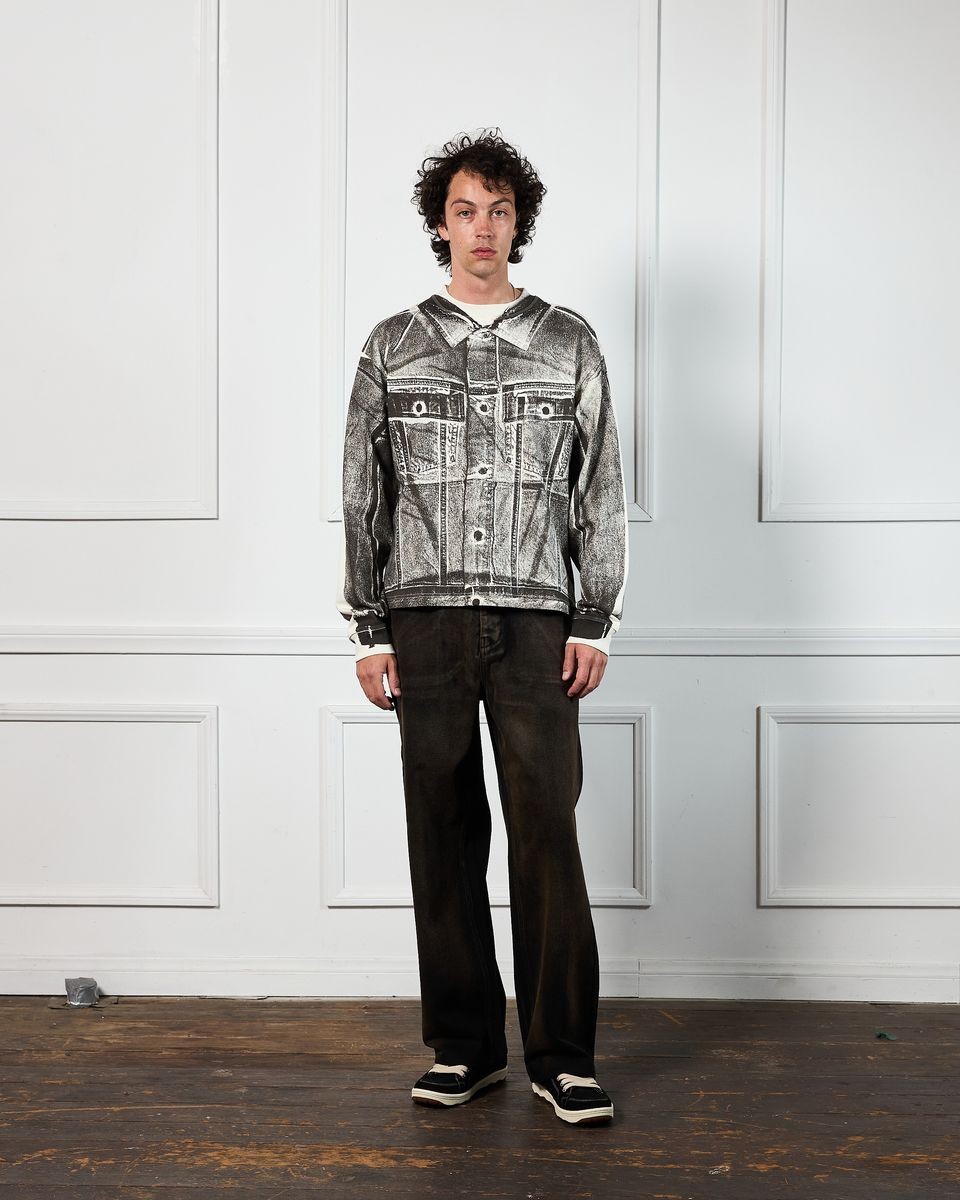 ��PLEASURES/�ץ쥸�㡼����TRUCKER HEAVYWEIGHT LONG SLEEVE SHIRT ĹµT����� / BONE